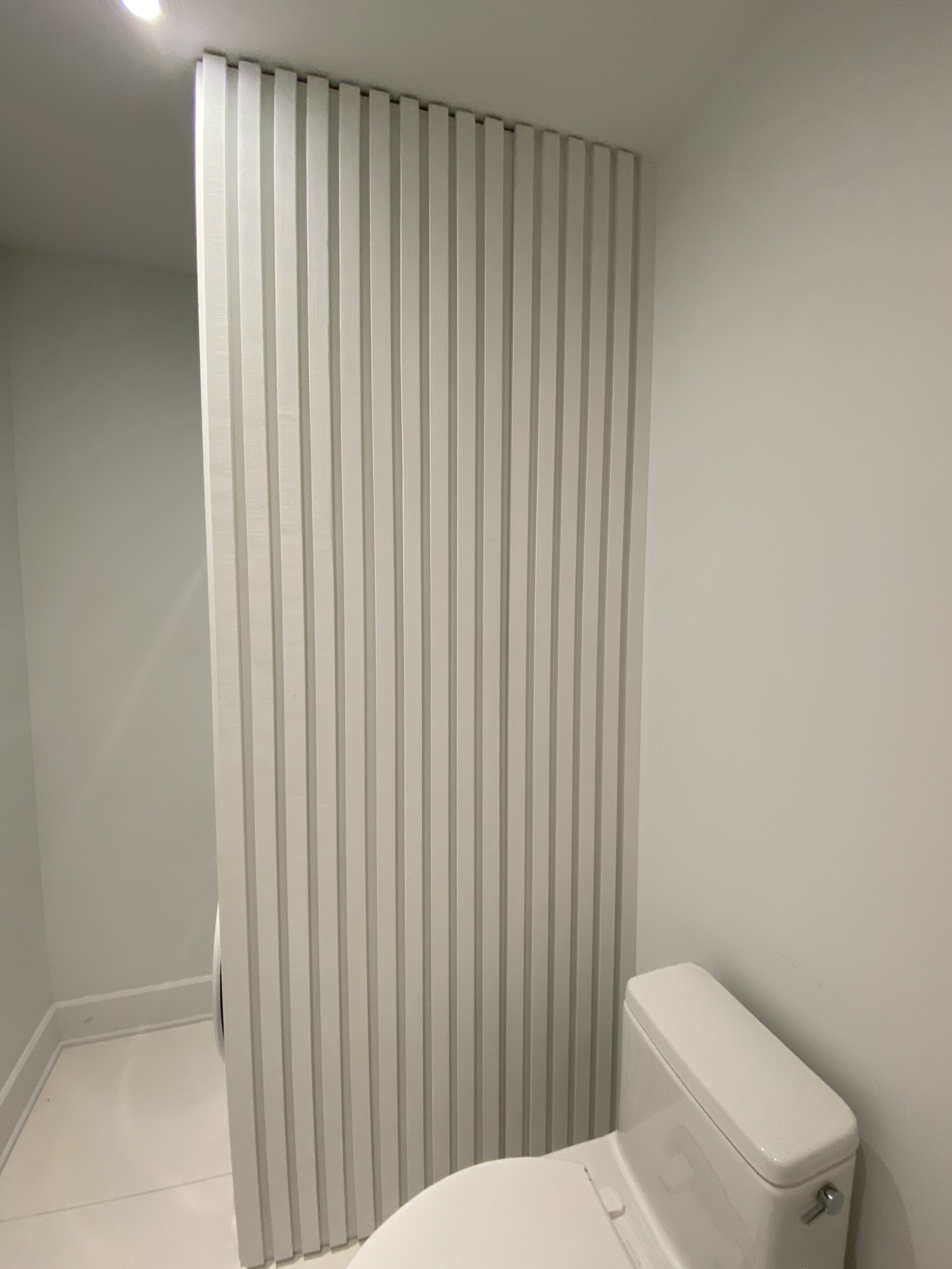 Wood slat wall